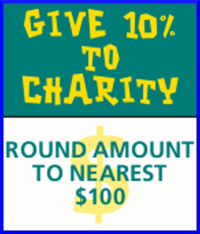 GIVE 10% TO CHARITY
